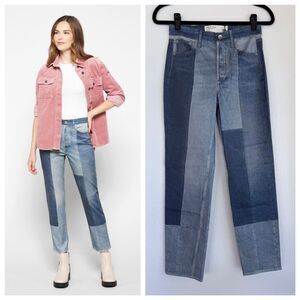 NWT Rag & Bone Women's Nina Miramar Cigarette Jeans in Bryon Patchwork Size 24